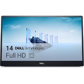 Dell 14-Inch FHD LED Portable Monitor with Dual-Screen Productivity, in-Plane Switching, USB-C Connectivity, Low Blue Light, and Display Manager Software in Saudi Arabia