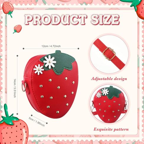 10 Pcs Strawberry Costume Accessories Set for Women Cute Strawberry Beret Hat Purse Stackable Heishi Bracelets for Halloween Cosplay in Saudi Arabia