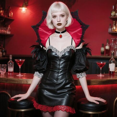 LaVenty Victorian Collar Gothic Stand Up Vampire Collar for Women Halloween Masquerade Cosplay in Saudi Arabia
