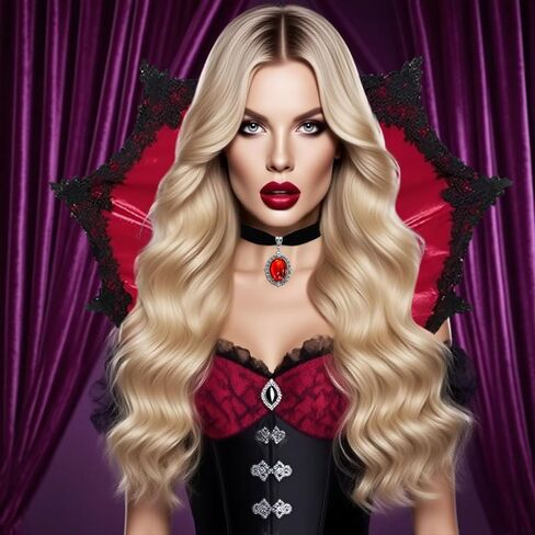LaVenty Victorian Collar Gothic Stand Up Vampire Collar for Women Halloween Masquerade Cosplay in Saudi Arabia