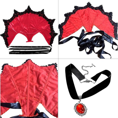 LaVenty Victorian Collar Gothic Stand Up Vampire Collar for Women Halloween Masquerade Cosplay in Saudi Arabia