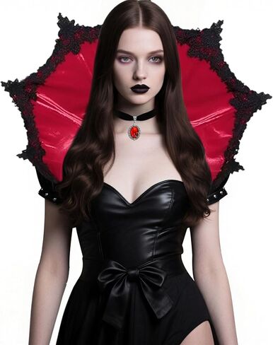 LaVenty Victorian Collar Gothic Stand Up Vampire Collar for Women Halloween Masquerade Cosplay in Saudi Arabia