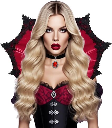 LaVenty Victorian Collar Gothic Stand Up Vampire Collar for Women Halloween Masquerade Cosplay in Saudi Arabia