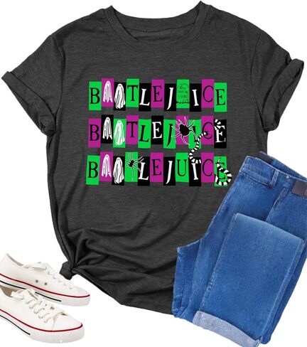 Halloween Teacher Shirts for Women Trick Or Teach Shirts Ghost T Shirt Bookish Tee Funny Cute Short Sleeve Tops in Kuwait