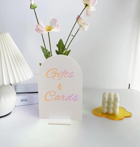 أرقام طاولة لافتات من الأكريليك مع حوامل، 15 حزمة 5 بوصات × 7 بوصات من ألواح وحوامل أكريليك مقوسة فارغة، علامات علوية على الطاولة من الأكريليك الحديث لاستقبال الزفاف، والديكور، والحفلات، والذكرى السنوية، والحدث in Kuwait