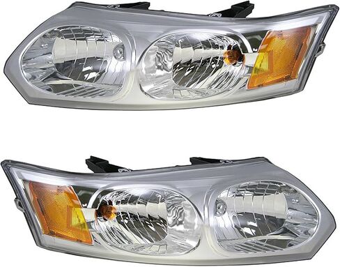 2 Piece Headlight Assembly Set Driver & Passenger Side Compatible with 2003-2007 Saturn Ion Sedan GM2502231 GM2502244 GM2503231 in Saudi Arabia