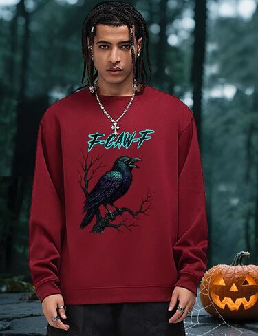 Fcawf Crow Sweatshirt F-Caw-F Crow Shirt Black Bird Halloween Sweatshirt in Saudi Arabia