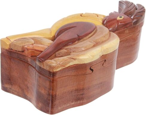 Handcrafted Wooden Goat Shape Secret Jewelry Puzzle Box - Goat in Saudi Arabia