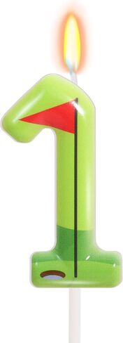 Golf Birthday Candle - Number 1 Candle for Golf Cake Topper, Sports Theme Birthday Party Decorations for Boys Girls in Kuwait