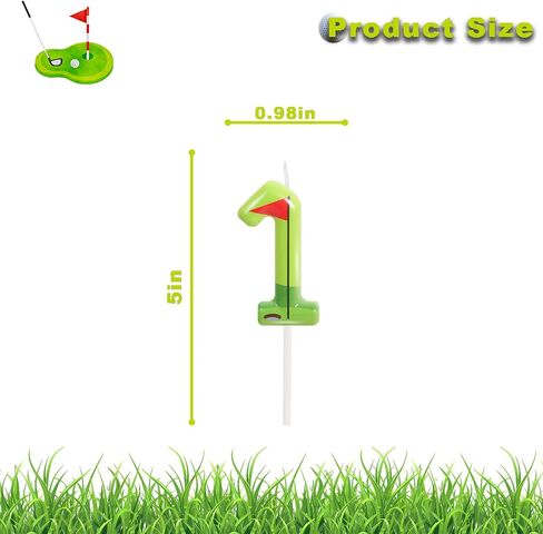 Golf Birthday Candle - Number 1 Candle for Golf Cake Topper, Sports Theme Birthday Party Decorations for Boys Girls in Kuwait