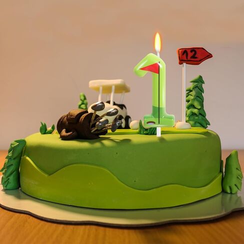 Golf Birthday Candle - Number 1 Candle for Golf Cake Topper, Sports Theme Birthday Party Decorations for Boys Girls in Kuwait