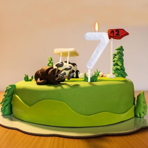 Golf Birthday Candle - Number 1 Candle for Golf Cake Topper, Sports Theme Birthday Party Decorations for Boys Girls in Kuwait