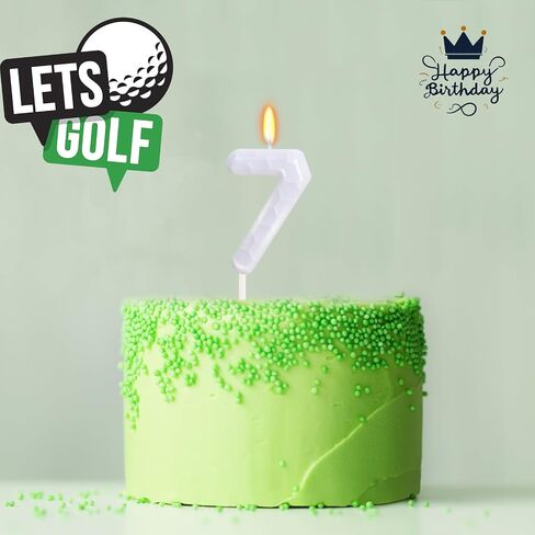 Golf Birthday Candle - Number 1 Candle for Golf Cake Topper, Sports Theme Birthday Party Decorations for Boys Girls in Kuwait