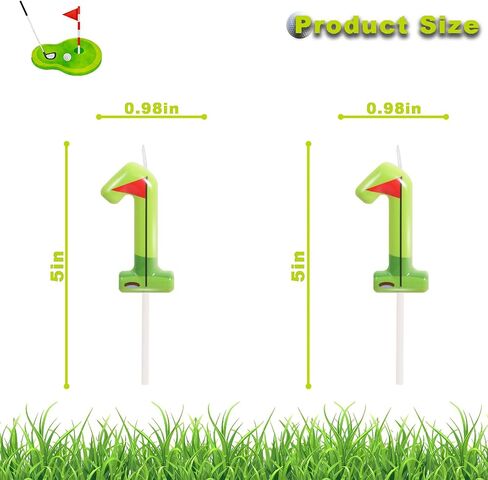 Golf Birthday Candle - Number 1 Candle for Golf Cake Topper, Sports Theme Birthday Party Decorations for Boys Girls in Kuwait