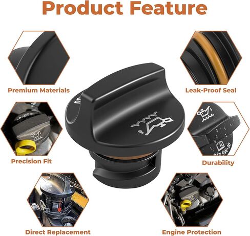 FC256 Engine Oil Filler Cap Compatible with GM Equipment,Twist-On Design- Replaces OEM #25192632- Black Rubber/Plastic in Saudi Arabia