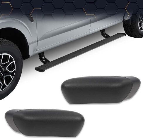 PIT66 مجموعة غطاء نهاية قضيب الخطوات الجانبية للوحة الجري متوافقة مع Ford F150 2004-2014 للسائق والراكب 4L3Z-16A454-AB 4L3Z-16A455-AB in Kuwait