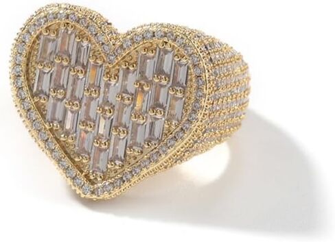 14K Gold Heart-Shaped Moissanite Ring for Unisex, Symbol of Love, Best Gift for Romantic Occasions in Saudi Arabia