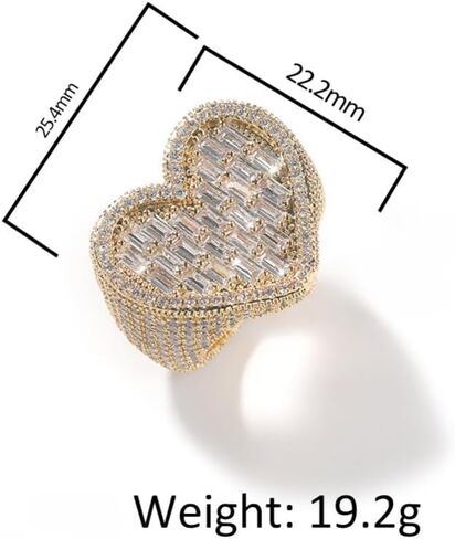 14K Gold Heart-Shaped Moissanite Ring for Unisex, Symbol of Love, Best Gift for Romantic Occasions in Saudi Arabia