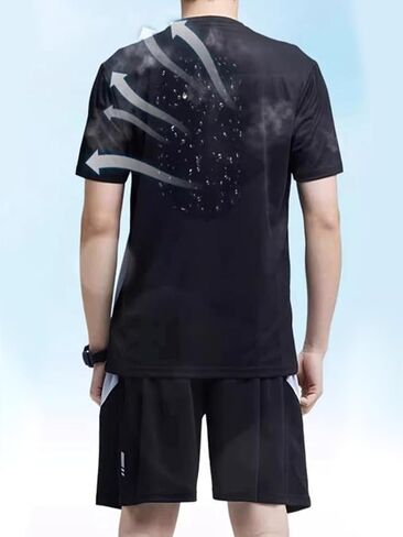 2 - Piece Men's Gradient Athletic Outfit, Quick - Dry Sports Set for Fitness, Jogging in Saudi Arabia