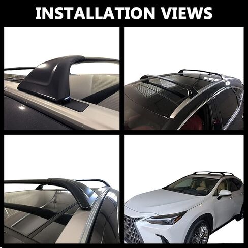 2PCS Aluminum Roof Rail Rack Crossbars Cross Bars Fits for Lexus NX 250 350 350h 450h 2022 2023 2024 2025 Rooftop Luggage Cargo Bars Luggage Carrier in Saudi Arabia