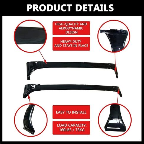 2PCS Aluminum Roof Rail Rack Crossbars Cross Bars Fits for Lexus NX 250 350 350h 450h 2022 2023 2024 2025 Rooftop Luggage Cargo Bars Luggage Carrier in Saudi Arabia