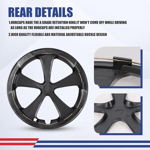 NIXON OFFROAD 15 Inch Hubcaps for Toyota Prius 2010-2015 [Only Fit Aluminium Alloy Wheel] Wheel Rim Cover (Set of 4) ABS+PC Hub Caps Replacement for Car (Lacquer, 5129Style) in Saudi Arabia
