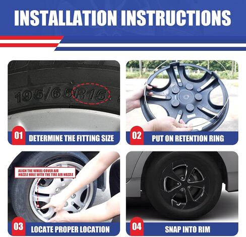 NIXON OFFROAD 15 Inch Hubcaps for Toyota Prius 2010-2015 [Only Fit Aluminium Alloy Wheel] Wheel Rim Cover (Set of 4) ABS+PC Hub Caps Replacement for Car (Lacquer, 5129Style) in Saudi Arabia