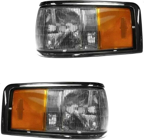 Corner Parking Side Marker Turn Signal Light Set for Lincoln for Town Car Base/Cartier/Cypress/Executive/Signature 1990-1994 2 Piece Front Left Right FO2550131 LHT05259 in Saudi Arabia