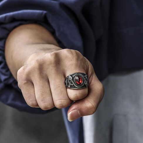 Double-Headed Snake Stainless Steel Ring – Unique Rebirth & Renewal Symbol, Masculine Jewelry with Durable Stainless Steel Construction, Unisex Accessory Size 7-13 in Saudi Arabia
