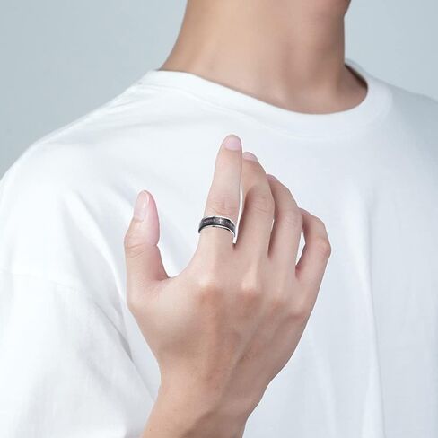 8MM Black Stainless Steel Ring Lord's Prayer Rotatable Wedding Band Spinner Fidget Christian Jesus Bible Cross Rings Anxiety Finger Stress Relief Jewelry Gifts for Men Women Boyfriend Birthday in Saudi Arabia
