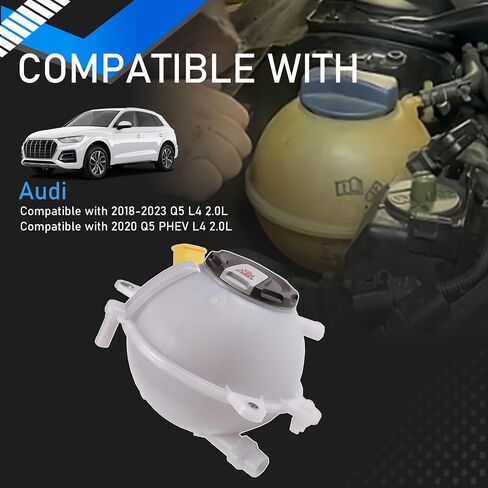 خزان توسيع استرداد مبرد المحرك مع مستشعر وغطاء متوافق مع 2018-2023 Audi Q5 2020 Q5 PHEV L4 2.0L يستبدل 80A121405AQ 80A121405AK in Saudi Arabia