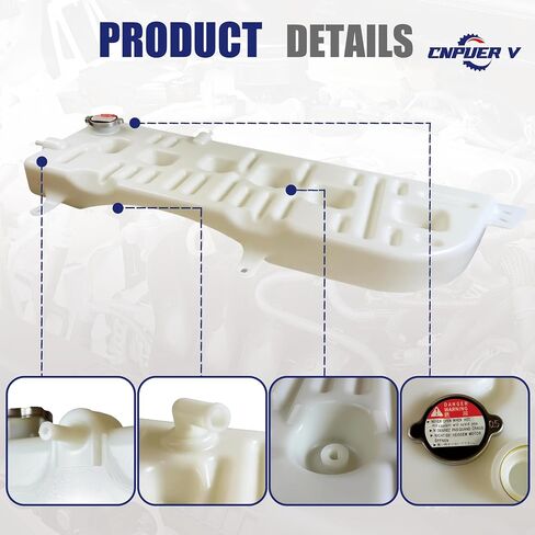 F81Z-8A080-AA Radiator Overflow Coolant Reservoir Tank, Crack-Proof, Heat-Resistant, Compatible with for Ford F-650, F-750 2000-2003; Ford F12000 F14000 F16000 1998-2005,OEM: F81A-8A080-AD in Saudi Arabia