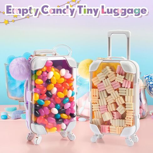 صندوق تخزين حقيبة صغيرة فارغة من LemonRoad 30 قطعة مع سلسلة مفاتيح على شكل كرة قطيفة وScrunchies وحاويات تخزين أمتعة الحلوى الشفافة وحقيبة تغليف (وردي) in Kuwait