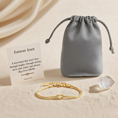 Matching Couple Bracelets – Infinity Promise Love Knot BFF Bracelets for Women & Men, Hypoallergenic Non-Tarnish Friendship Jewelry, Bestie Gifts, Forever Relationship Jewelry for Her/Him in Saudi Arabia