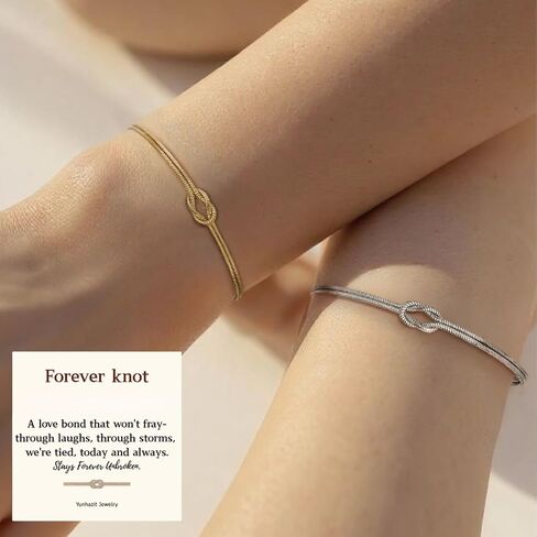 Matching Couple Bracelets – Infinity Promise Love Knot BFF Bracelets for Women & Men, Hypoallergenic Non-Tarnish Friendship Jewelry, Bestie Gifts, Forever Relationship Jewelry for Her/Him in Saudi Arabia