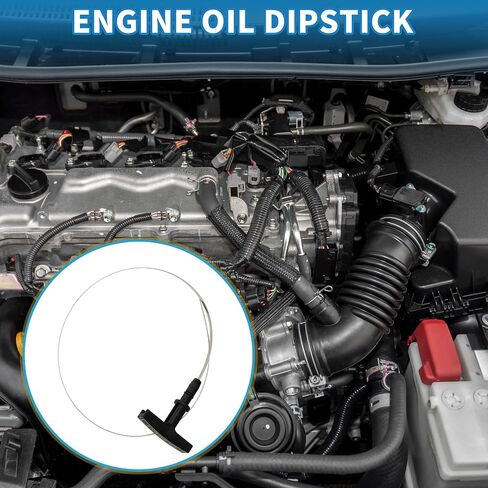 Engine Oil Dipstick Oil Level Dip Stick Double Hole Indicator for Ford Escort 2.0L 1998-2003 Plastic Metal Black Silver Tone in Saudi Arabia