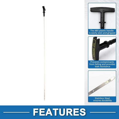 Engine Oil Dipstick Oil Level Dip Stick Double Hole Indicator for Ford Escort 2.0L 1998-2003 Plastic Metal Black Silver Tone in Saudi Arabia