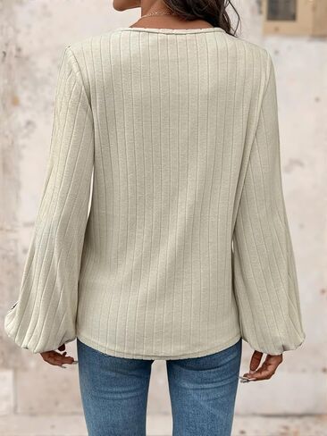Women Long Sleeve Boat Neck Tops Blouses Dressy Casual for Women 2025 Tunic in Saudi Arabia