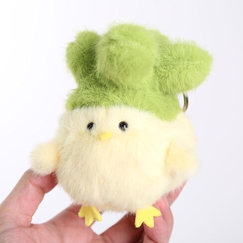 Cartoon Chick Cute Plush Keychain Apply to Car Key Backpack charms Women Handbag Wallet Pendants Decoration in Saudi Arabia