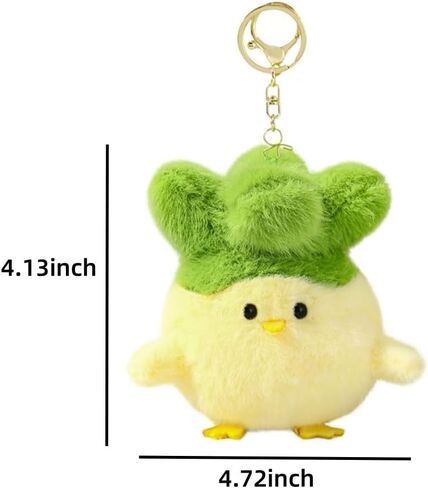 Cartoon Chick Cute Plush Keychain Apply to Car Key Backpack charms Women Handbag Wallet Pendants Decoration in Saudi Arabia