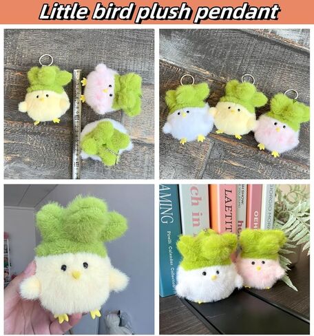 Cartoon Chick Cute Plush Keychain Apply to Car Key Backpack charms Women Handbag Wallet Pendants Decoration in Saudi Arabia