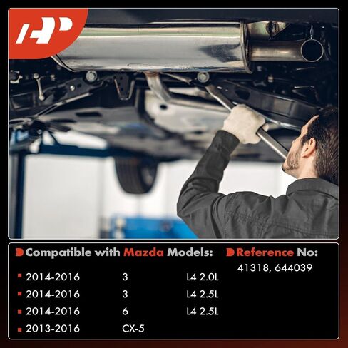 A-Premium Rear Catalytic Converter with Gasket Kit Direct-Fit Compatible with Mazda CX-5 2013-2016, 3 2014-2016 2.0L 2.5L, 6 2014-2016 2.5L, E.P.A. Compliant in Saudi Arabia