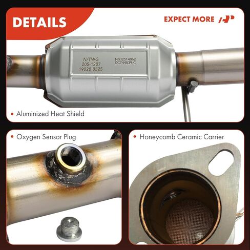 A-Premium Rear Catalytic Converter with Gasket Kit Direct-Fit Compatible with Mazda CX-5 2013-2016, 3 2014-2016 2.0L 2.5L, 6 2014-2016 2.5L, E.P.A. Compliant in Saudi Arabia