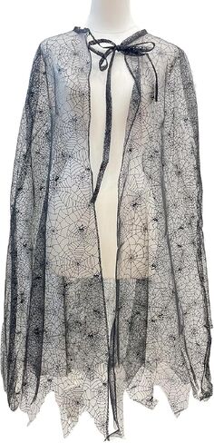 Whongkidz Witch Halloween Costume Cape Black Spider Web for Women Adult Cloak in Saudi Arabia