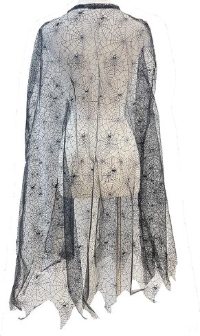 Whongkidz Witch Halloween Costume Cape Black Spider Web for Women Adult Cloak in Saudi Arabia