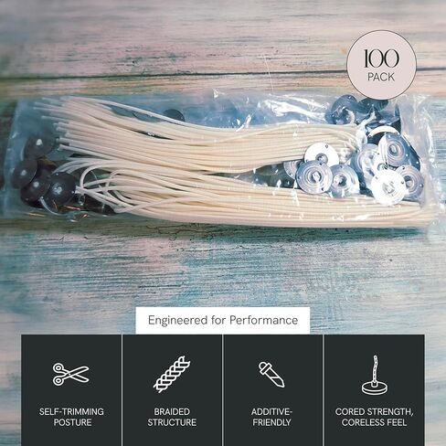 HTP-104 Wick, 6" Length, Pack of 100 in Kuwait