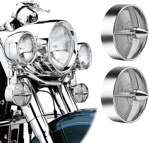 Motorcycle Turn Signal 3 1/4" Turbo Red Lenses Screw-in 2 pack Rear Tail Light Lens Covers for Harley Softail Street Road Glide Fat boy Sportster Dyna Deluxe(Red) in Kuwait