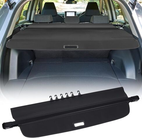 غطاء البضائع AUXMART يناسب 2006 2007 2008 2009 2010 2011 2012 Toyota Rav4 غطاء صندوق السيارة مضاد للسرقة قابل للسحب غطاء أمان أسود in Kuwait