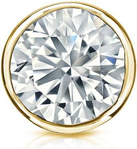 حلق ألماس دائري من Diamond Wish من الذهب عيار 18 قيراطًا (0.08 قيراط، جيد، SI1-SI2) مجموعة إطار، ظهر لولبي in Kuwait