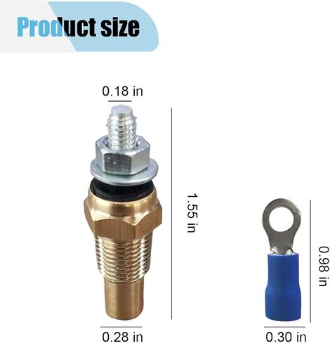 Universal Engine Coolant Temperature Sensor, 1/8 Npt Brass Water/Oil Temp Sensor, Electrical Sender Transmission Sensor Unit for Most Cars in Saudi Arabia